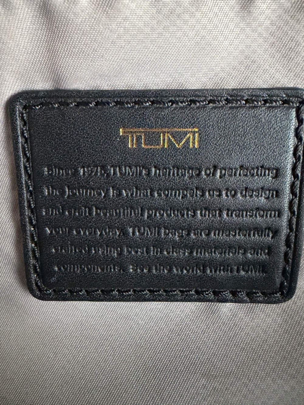 TUMI Black Nylon Tote / Crossbody Bag (Retired Voyager Model) – Gold Hardware - Picture 8 of 12